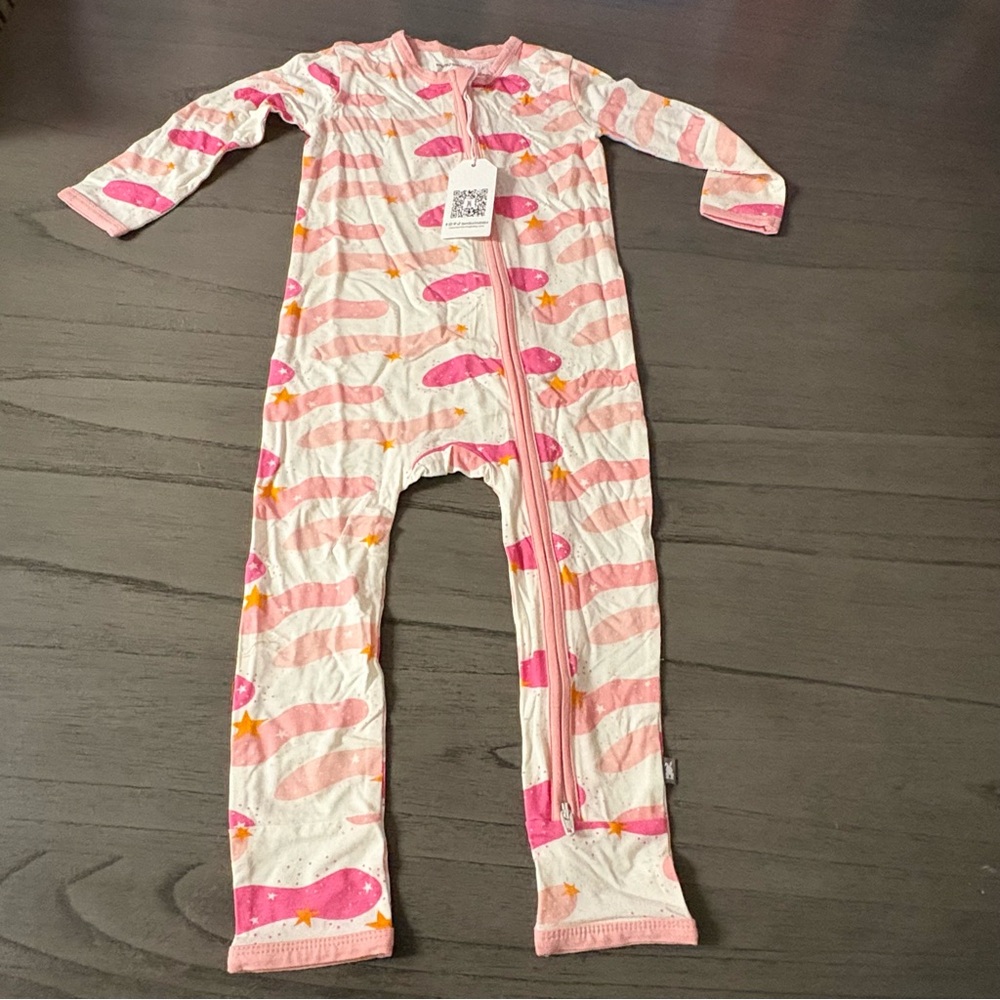Bumbunny bamboo zip up pajamas sz 2T new